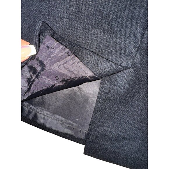Vintage‎ Bentley London Black 100% Wool Pencil Skirt Classic Basic Luxury Size 4 - Picture 3 of 5